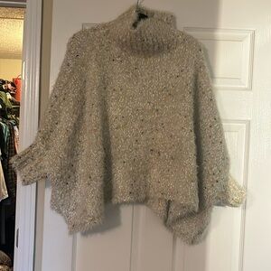 EUC Anthropologie Maeve sparkly poncho sweater